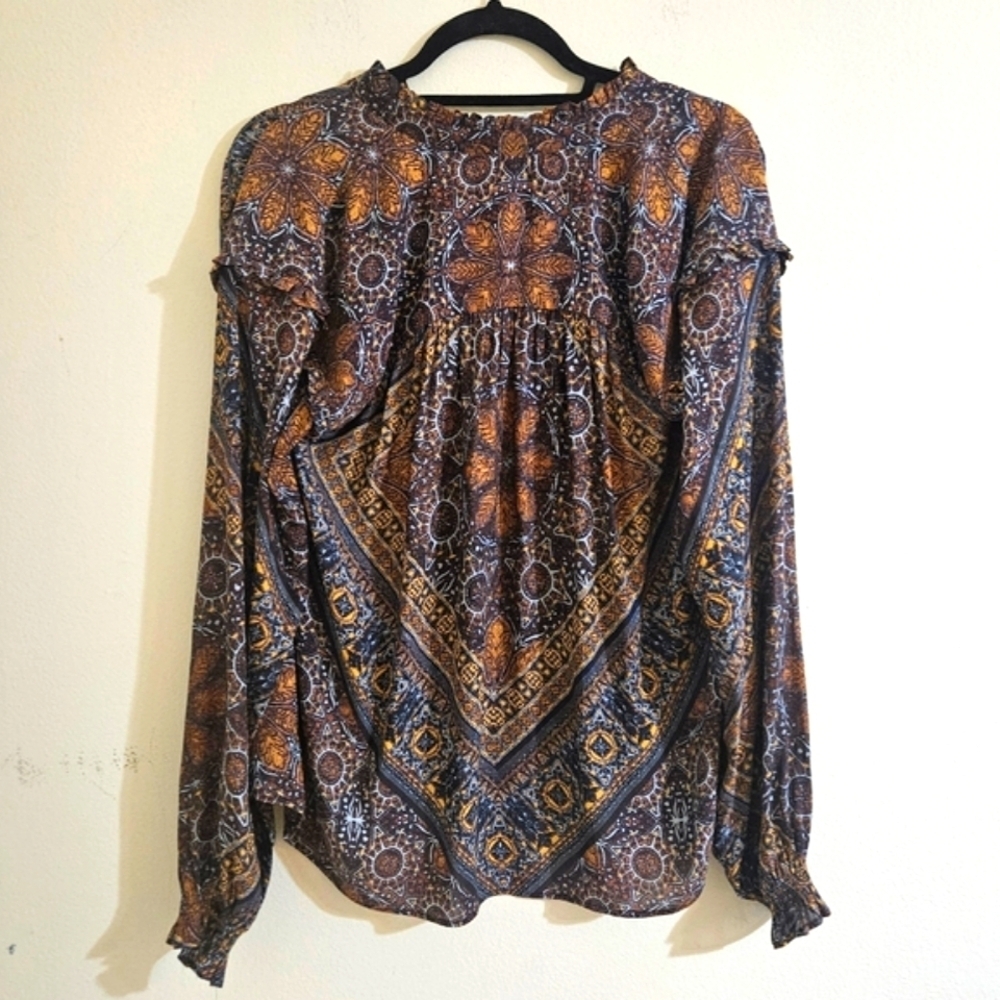Free People Little Runaway Medallion Print Blouse View 2